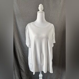 A New Day White Casual Stretch Short Sleeve Top, Sizes: Medium & XXL, NWT